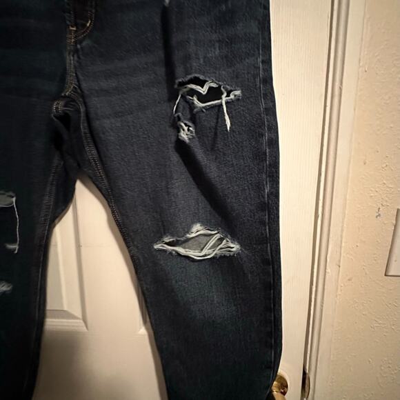 Old Navy High-Waisted Button-Fly Slouchy Straight Plus Size Non Stretch Jeans 18 - Picture 4 of 6